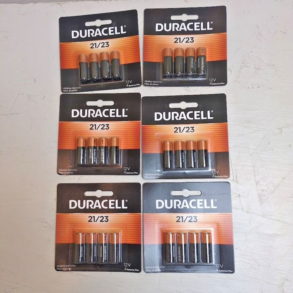 6x Duracell 21/23 12v Batteries - 24Pk NEW 6 cards of 4 each NEW Dec2026